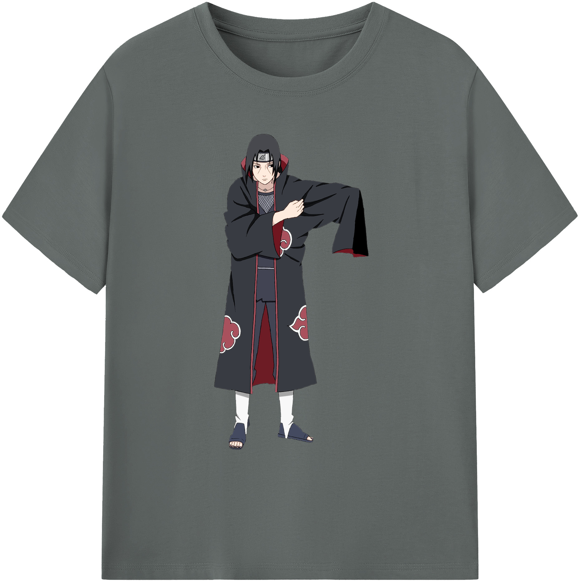 （画像用） NARUTO -ナルト- うちは イタチ Uchiha Itachi 綿100％ メンズ半袖Tシャツ｜肌触りやわらか＆通気性